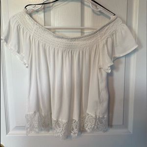 Forever 21 - White off the shoulder crop top